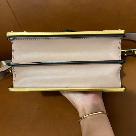 PRADA Cahier Shoulder Bag Powder Pink - Picture 8 of 10